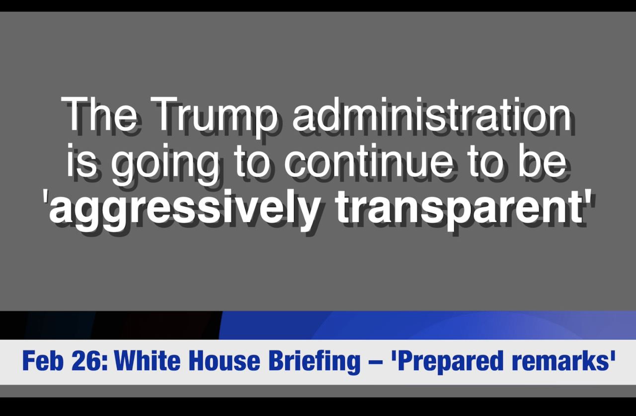 Trumps Aggressive Transparency?