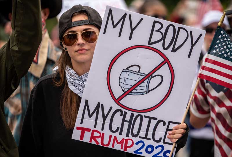 Right wing arguing 'my body my choice'